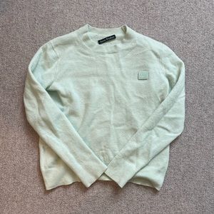 Acne studios soft mint green sweater crewneck
